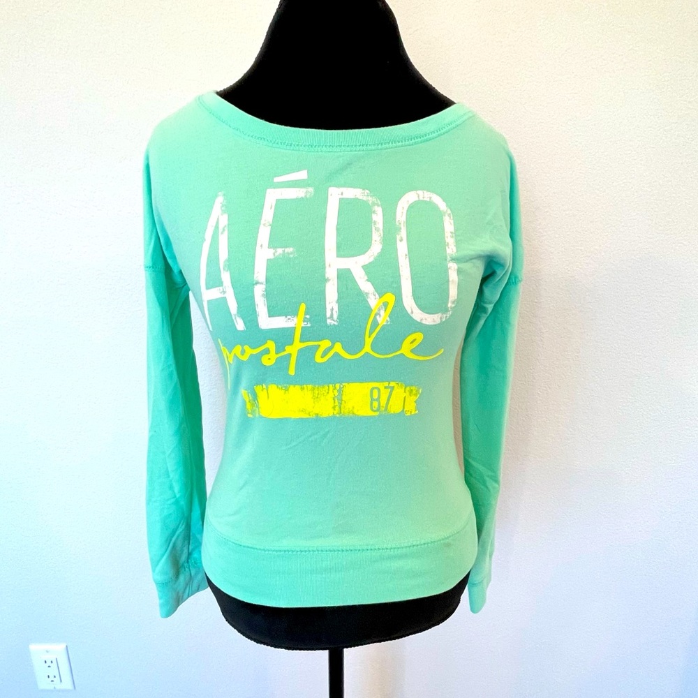 Aeropostale sweatshirt mint green size XS
